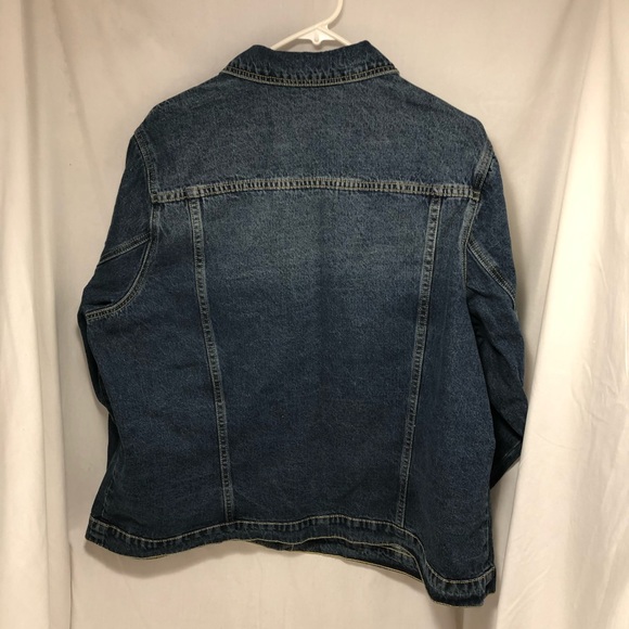 Just Fab Dark Wash Jean Jacket 2X - Picture 7 of 10